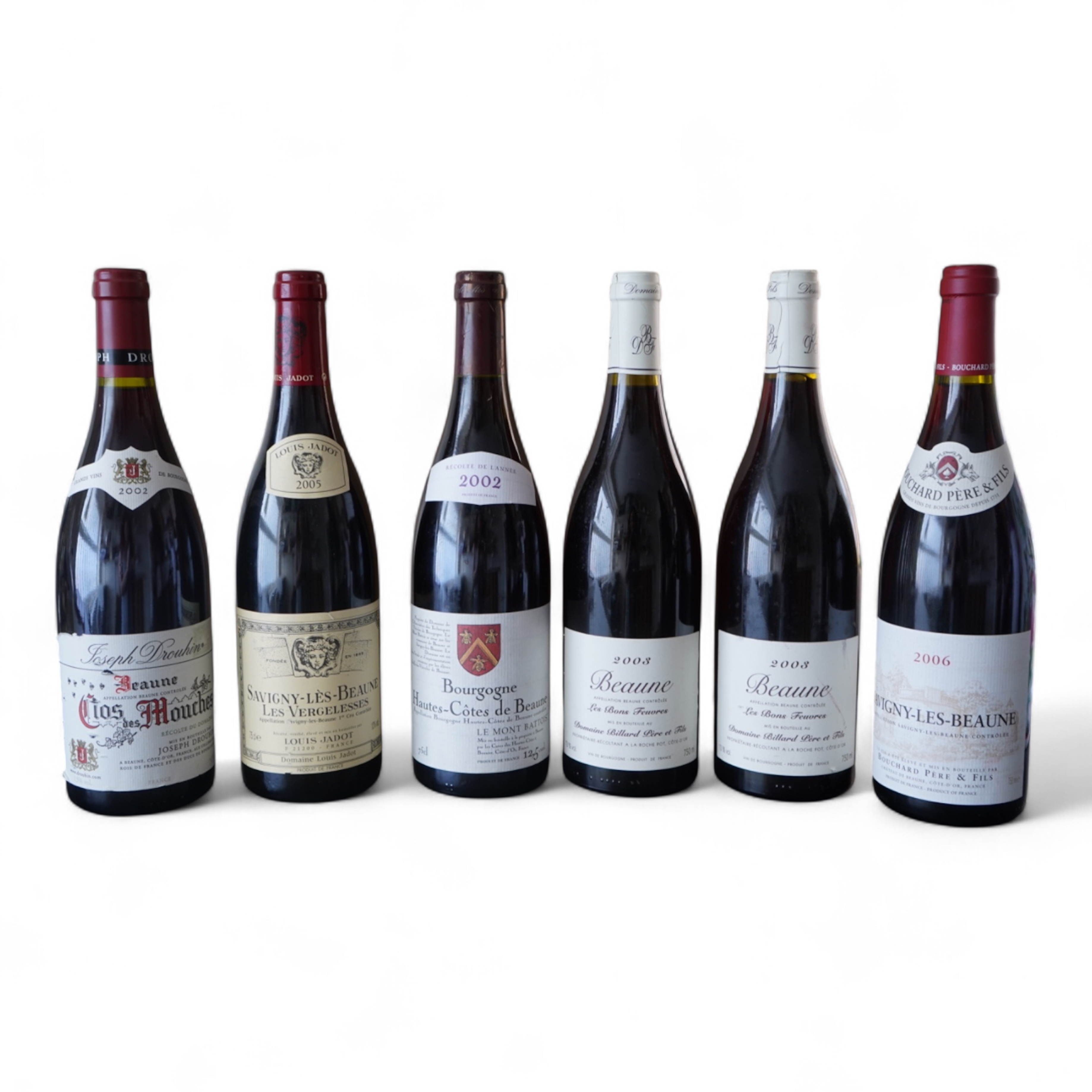 Five bottles of 2002 Le Mont Battois Bourgogne Hautes Cote De Beaune and five others